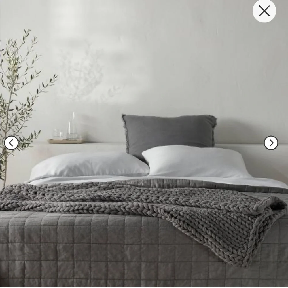 Casaluna for target oversized throw chunky knit 50x70 like new gray